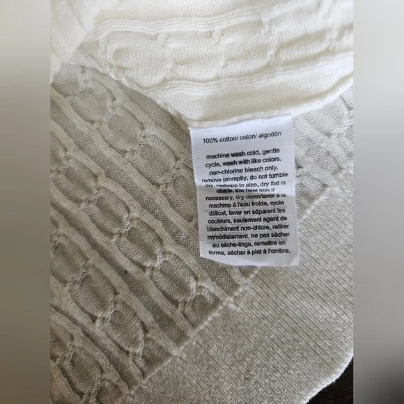 Tommy Hilfiger White Cable Knit Sweater - Picture 14 of 16